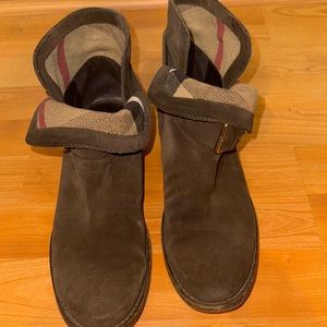 Burberry Brit Kalina Flat Brown leather suede ankle boot